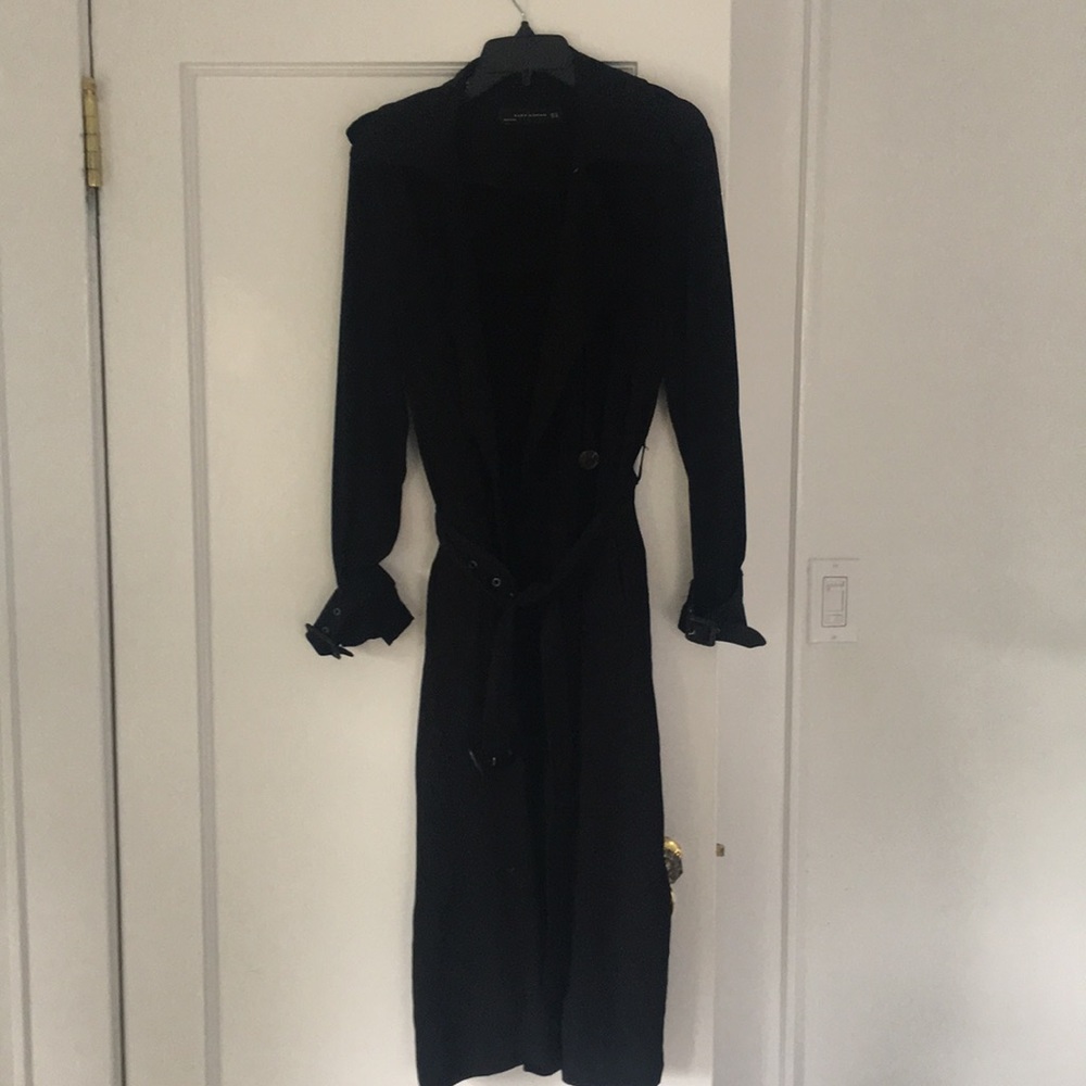Zara black trench